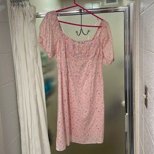 LUCCA. Size M (medium). Pink and blue floral dress.